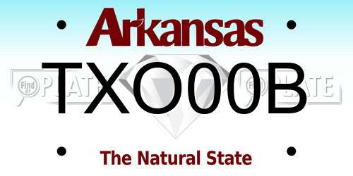 TXO00B Arkansas License Plate