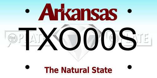 TXO00S Arkansas License Plate