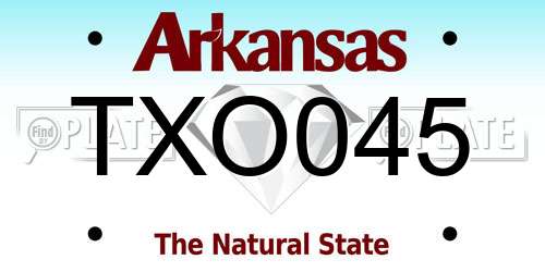 TXO045 Arkansas License Plate
