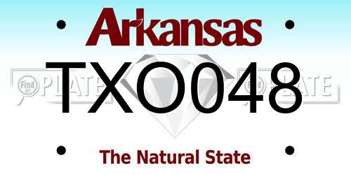 TXO048 Arkansas License Plate