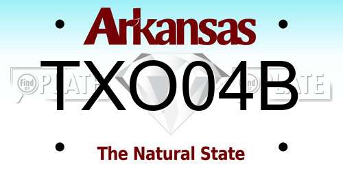 TXO04B Arkansas License Plate