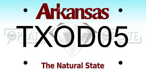 TXOD05 Arkansas License Plate