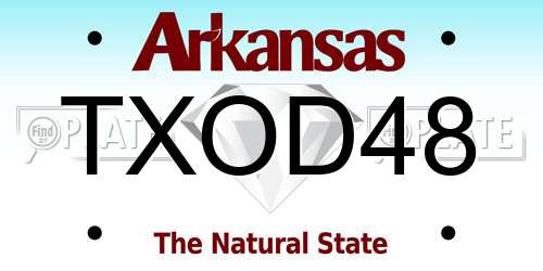 TXOD48 Arkansas License Plate
