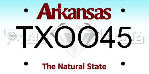 TXOO45 Arkansas License Plate