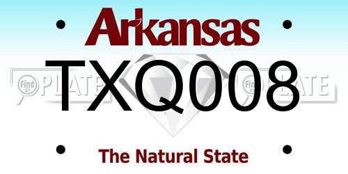 TXQ008 Arkansas License Plate