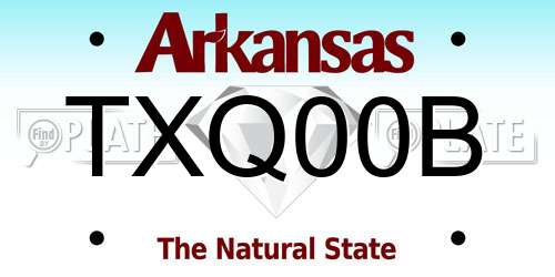 TXQ00B Arkansas License Plate