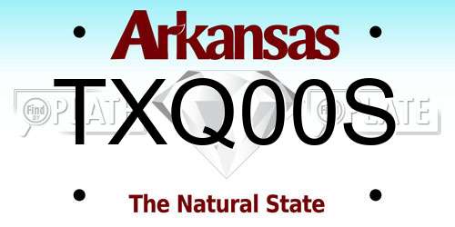 TXQ00S Arkansas License Plate