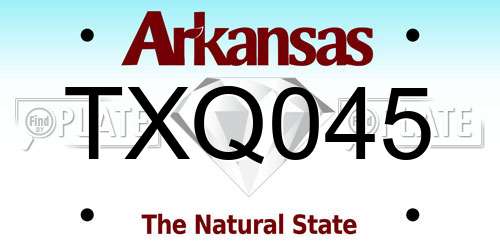 TXQ045 Arkansas License Plate