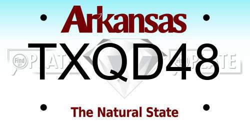 TXQD48 Arkansas License Plate