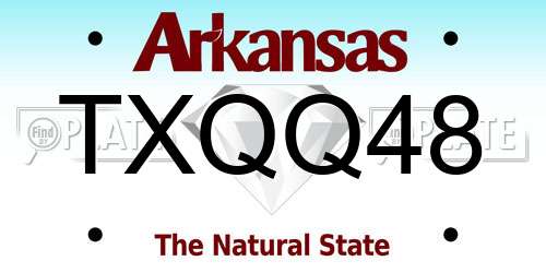 TXQQ48 Arkansas License Plate