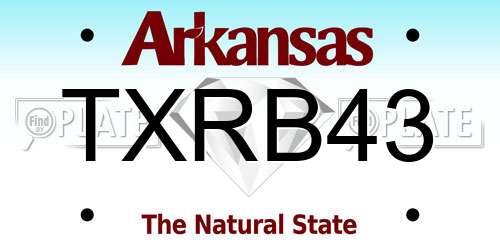 TXRB43 Arkansas License Plate