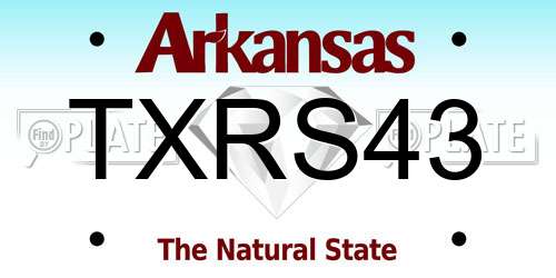 TXRS43 Arkansas License Plate
