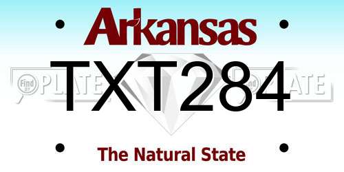 TXT284 Arkansas License Plate