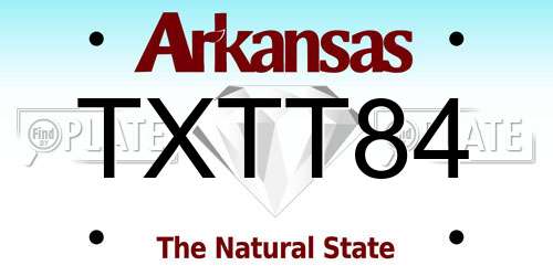TXTT84 Arkansas License Plate