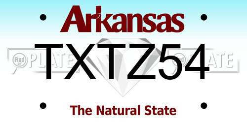TXTZ54 Arkansas License Plate