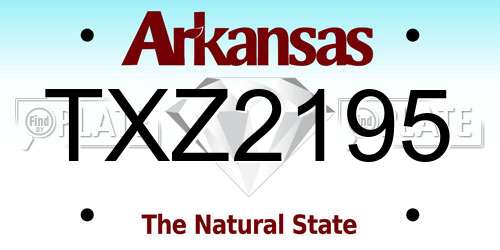 TXZ2195 Arkansas License Plate