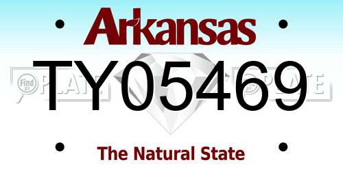 TY05469 Arkansas License Plate