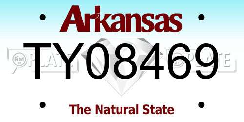 TY08469 Arkansas License Plate