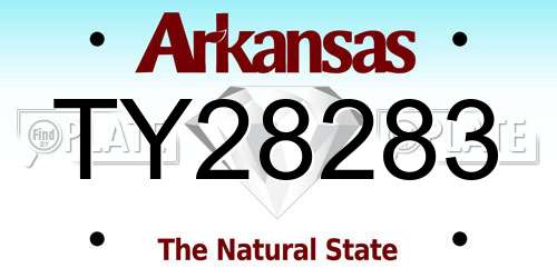 TY28283 Arkansas License Plate
