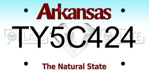 TY5C424 Arkansas License Plate