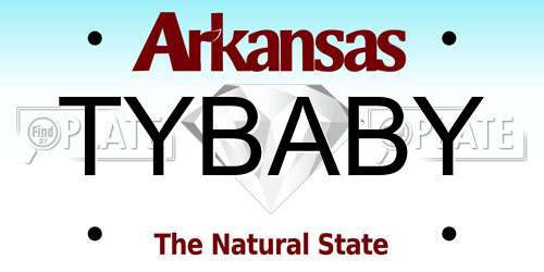 TYBABY Arkansas License Plate