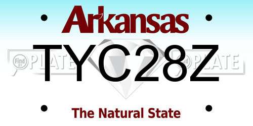 TYC28Z Arkansas License Plate