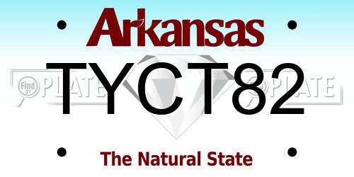 TYCT82 Arkansas License Plate