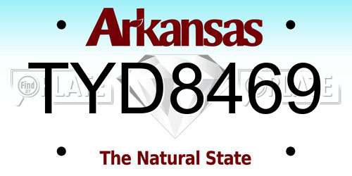 TYD8469 Arkansas License Plate