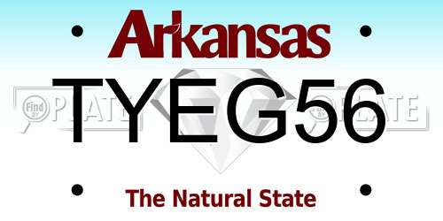 TYEG56 Arkansas License Plate