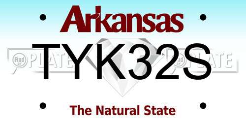 TYK32S Arkansas License Plate