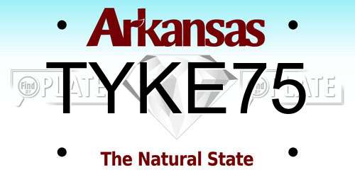 TYKE75 Arkansas License Plate