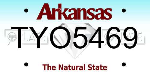TYO5469 Arkansas License Plate