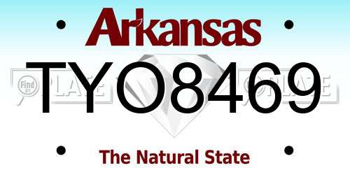 TYO8469 Arkansas License Plate