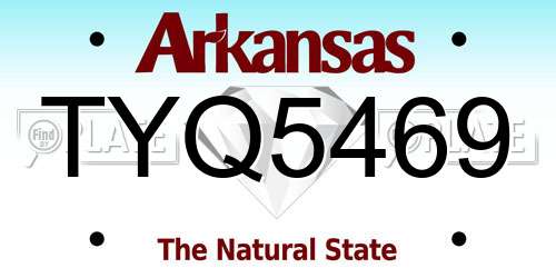 TYQ5469 Arkansas License Plate