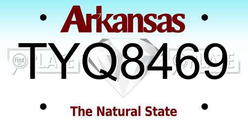 TYQ8469 Arkansas License Plate