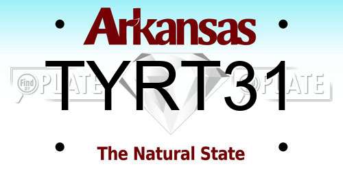 TYRT31 Arkansas License Plate