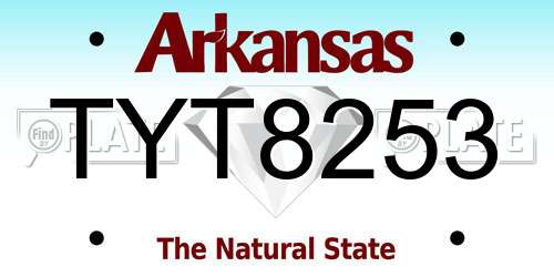 TYT8253 Arkansas License Plate