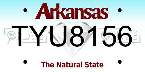 TYU8156 Arkansas License Plate