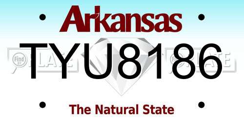 TYU8186 Arkansas License Plate