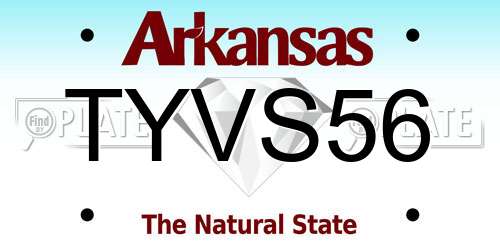 TYVS56 Arkansas License Plate