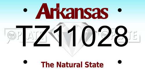 TZ11028 Arkansas License Plate