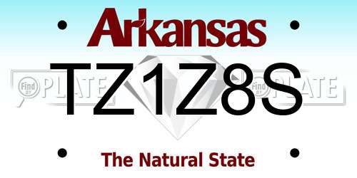 TZ1Z8S Arkansas License Plate