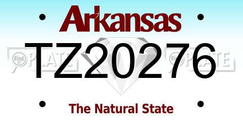 TZ20276 Arkansas License Plate