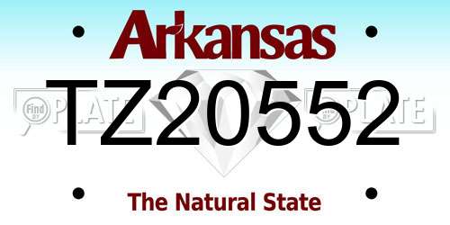 TZ20552 Arkansas License Plate