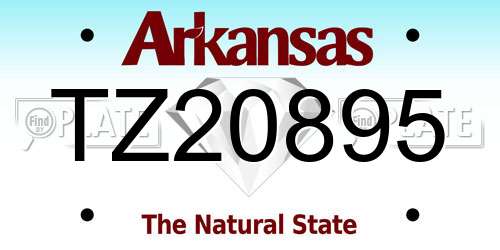 TZ20895 Arkansas License Plate