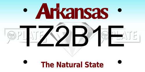 TZ2B1E Arkansas License Plate