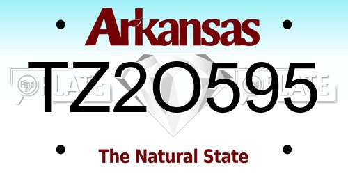 TZ2O595 Arkansas License Plate