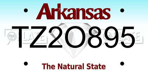 TZ2O895 Arkansas License Plate