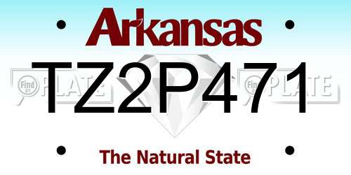 TZ2P471 Arkansas License Plate