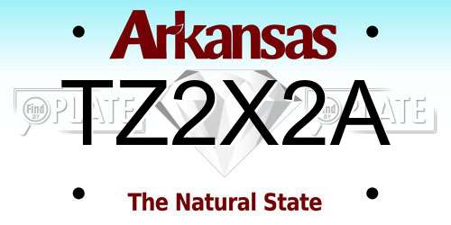 TZ2X2A Arkansas License Plate